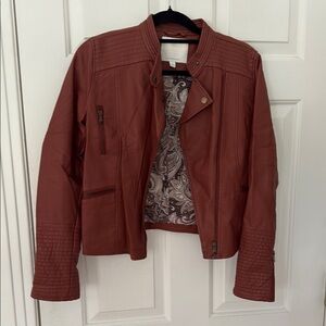 Women's Brown Vegan Leather Jacket